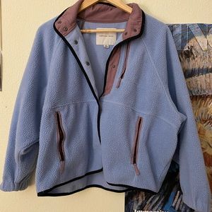 Light blue fleece jacket